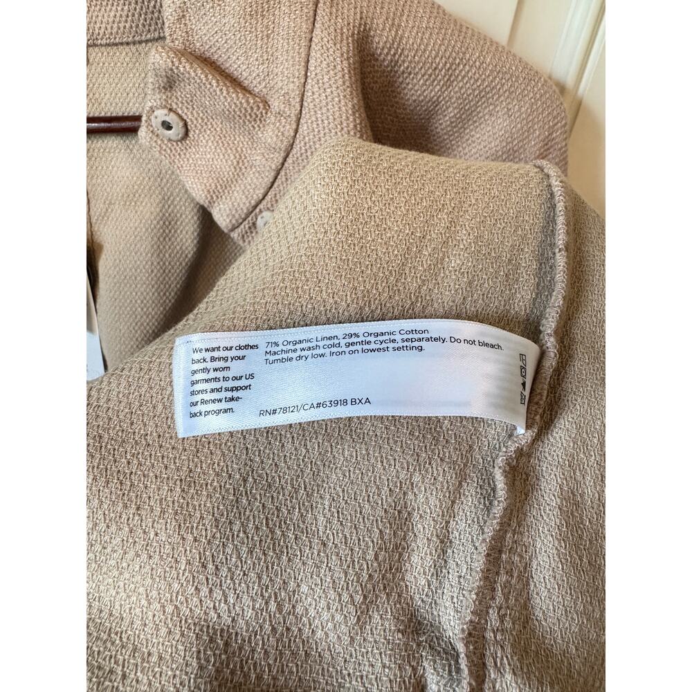 EILEEN FISHER NWT Stand Collar Organic Linen & Cotton Jacket Size XL $328 MSPR - Picture 11 of 12